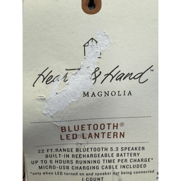 HEARTH & HAND with Magnolia Bluetooth LED Green Lantern - Picture 6 of 7